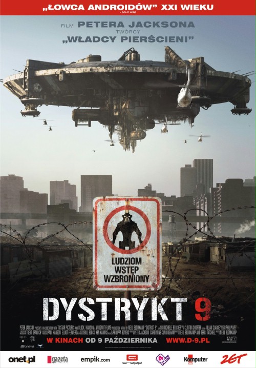 Plakat z filmu 'Dystrykt 9'