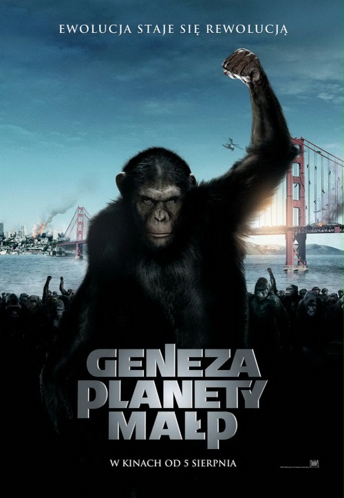 Plakat z filmu 'Geneza planety małp'