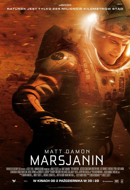 Plakat z filmu 'Marsjanin'