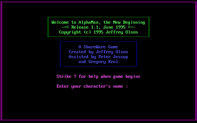Zrzut ekranu gry 'Alphaman'